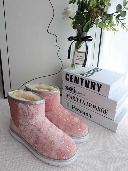 Custom LV x Supreme Winter Boots | Shearling Multiple Color Options