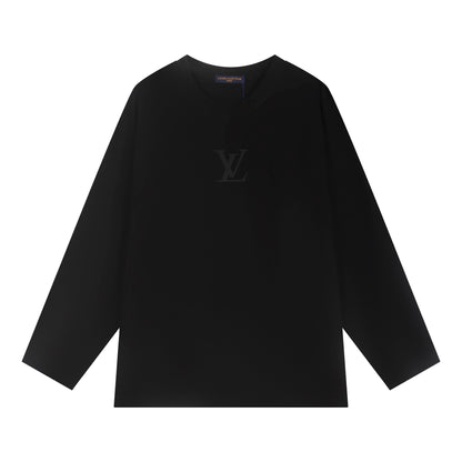 Louis Vuitton | Embossed LV Long-Sleeved T-Shirt in Black & White