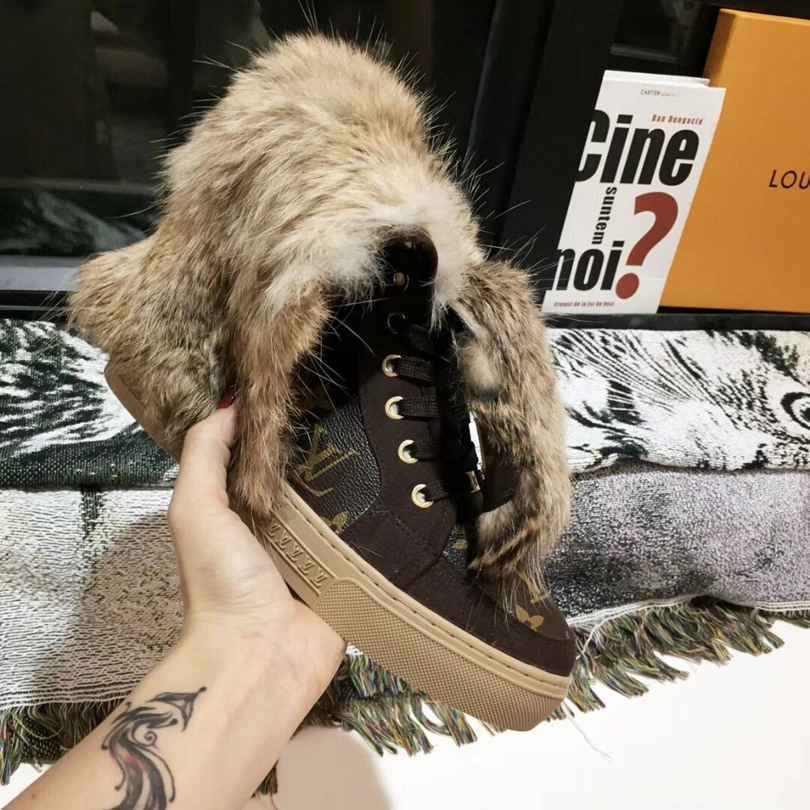 Custom Louis Vuitton Winter Boots | Classic Monogram Brown
