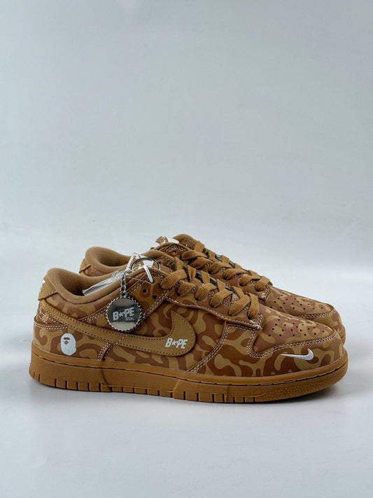 Custom BAPE x Nike Dunk Low | Brown Camo