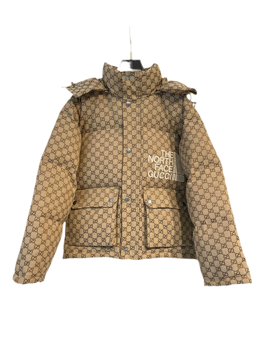 Gucci x The North Face | Monogram Print Puffer Jacket | Beige/Ebony