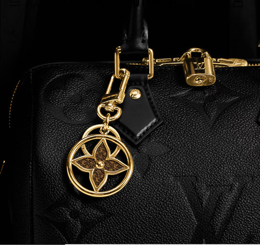 Louis Vuitton | Puzzle Flower Monogram Keyring in Gold