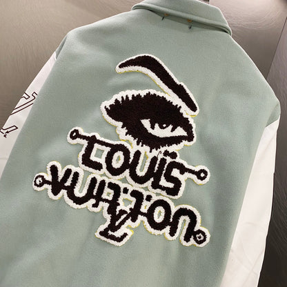 Louis Vuitton | KidSuper SS24 Leather Blouson Jacket | Mint/White