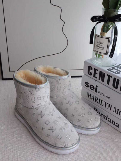 Custom LV x Supreme Winter Boots | Shearling Multiple Color Options