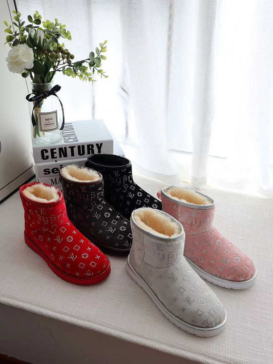 Custom LV x Supreme Winter Boots | Shearling Multiple Color Options