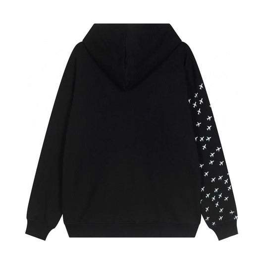 Louis Vuitton | Plane Logo Printed Hoodie in Black