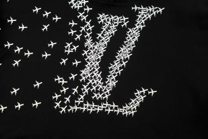 Louis Vuitton | Plane Logo Printed Hoodie in Black