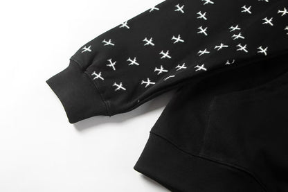Louis Vuitton | Plane Logo Printed Hoodie in Black