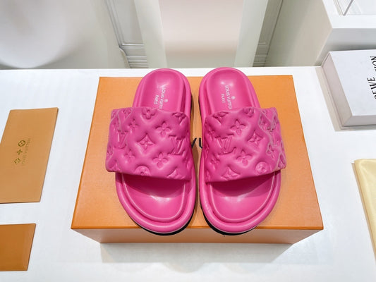 Louis Vuitton | Pool Pillow Slides | Hot Pink