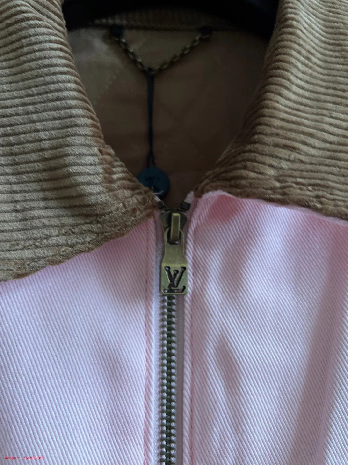 Louis Vuitton | Pink Canvas Work Jacket | Corduroy Collar Louis Vuitton