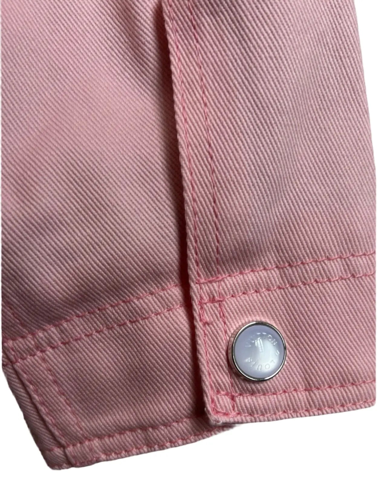 Louis Vuitton | Pink Canvas Work Jacket | Corduroy Collar Louis Vuitton