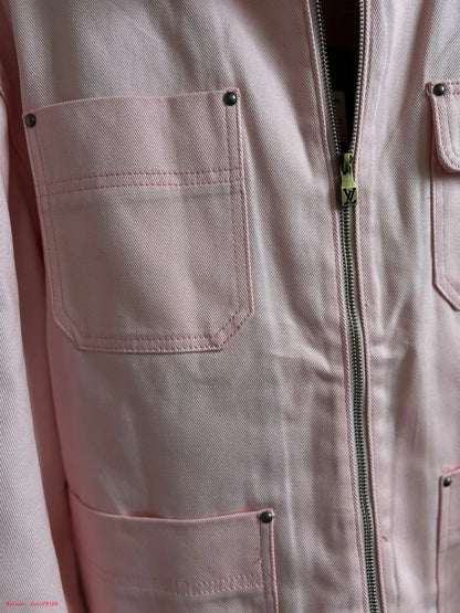 Louis Vuitton | Pink Canvas Work Jacket | Corduroy Collar Louis Vuitton