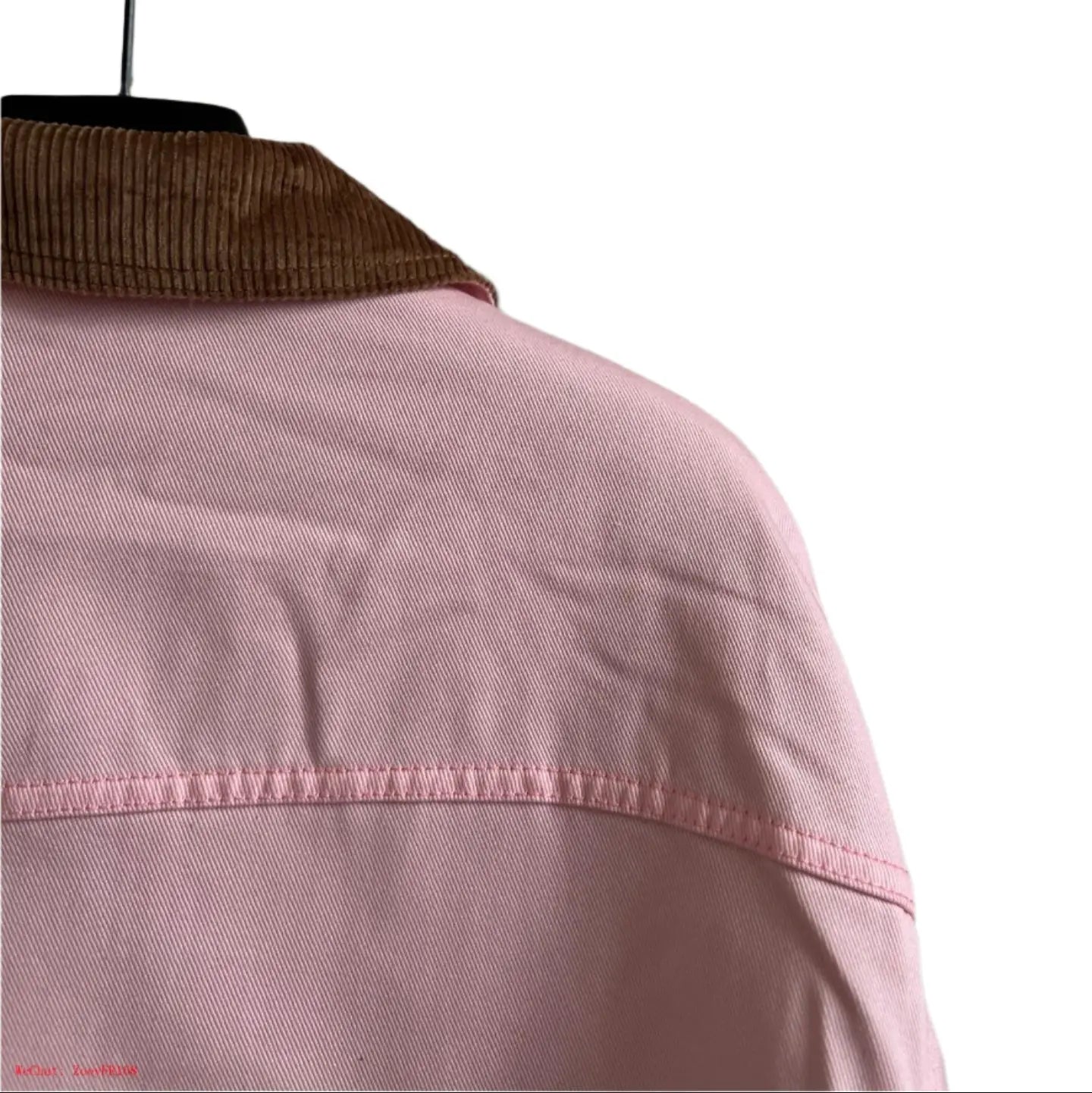Louis Vuitton | Pink Canvas Work Jacket | Corduroy Collar Louis Vuitton