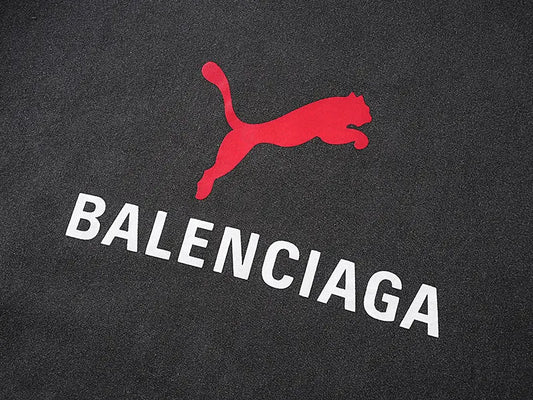Balenciaga x Puma | Washed Black Logo Hoodie Balenciaga