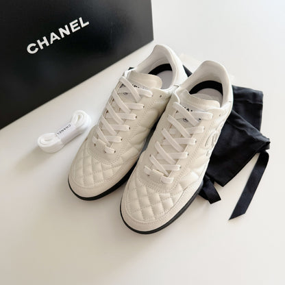 Chanel | CC Logo Sneakers | White or Black Colorways