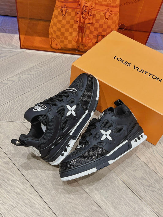 Louis Vuitton | LV Trainer Sneakers | Black Monogram Flower Edition