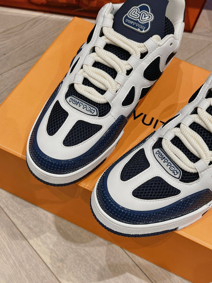 Louis Vuitton | LV Trainer Sneakers | Blue Monogram Flower Edition