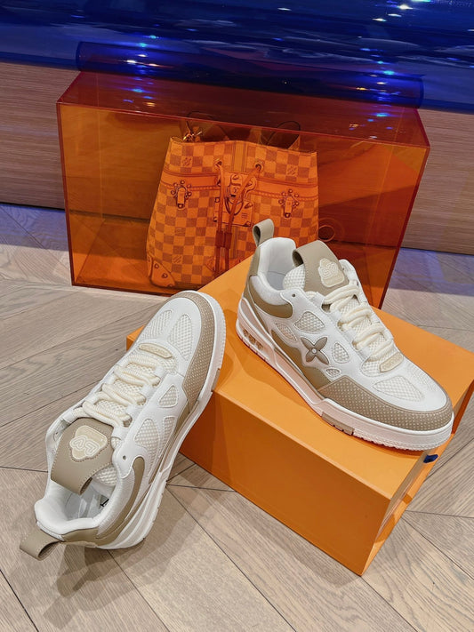 Louis Vuitton | LV Trainer Sneakers | Beige Monogram Flower Edition