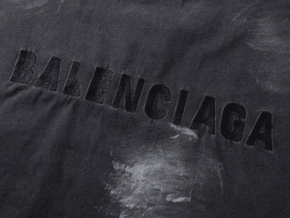 Balenciaga | Grey Washed Logo Long Sleeve