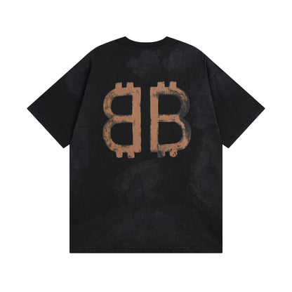 Balenciaga | Rusted BB Bitcoin Logo T-Shirts