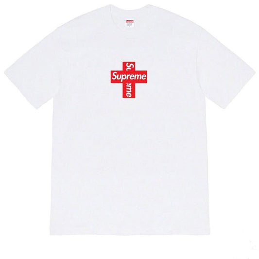 Supreme | Cross Box Logo Tee | Black / White