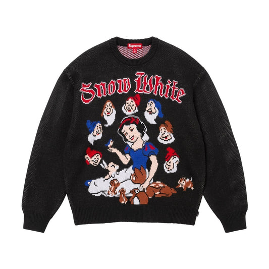 Supreme | Snow White Knit Sweater | Black & White