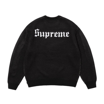 Supreme | Snow White Knit Sweater | Black & White