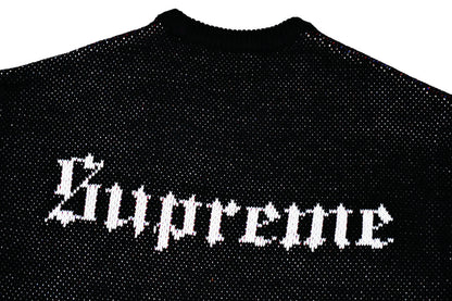 Supreme | Snow White Knit Sweater | Black & White