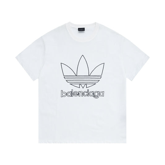 Balenciaga | Trefoil Logo Tee | Black, White & Beige