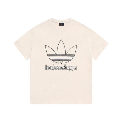Balenciaga | Trefoil Logo Tee | Black, White & Beige