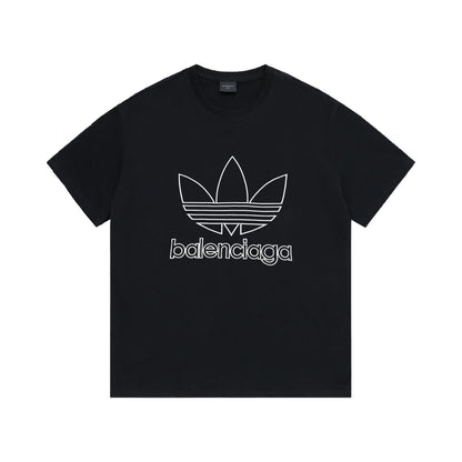 Balenciaga | Trefoil Logo Tee | Black, White & Beige