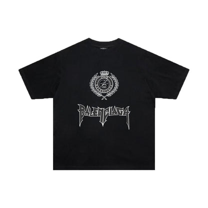 Balenciaga | Crest Graphic Tee | Black & White
