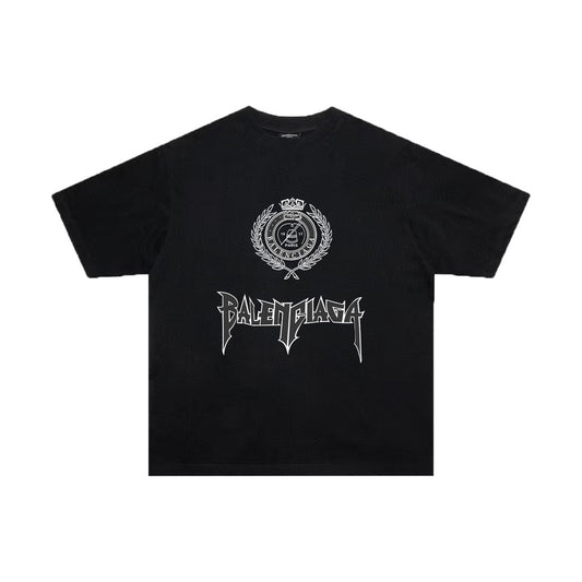 Balenciaga | Crest Graphic Tee | Black & White