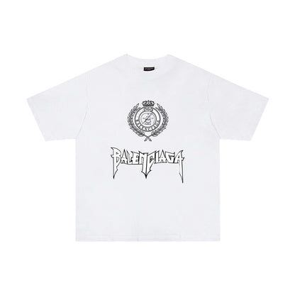 Balenciaga | Crest Graphic Tee | Black & White