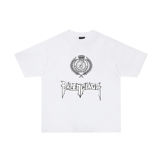 Balenciaga | Crest Graphic Tee | Black & White