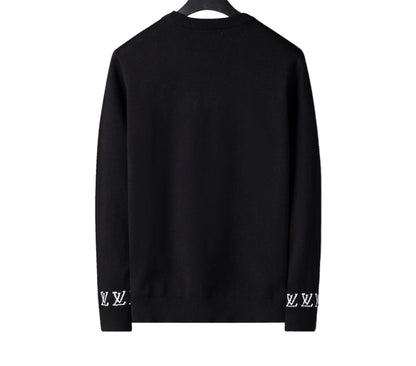 Louis Vuitton | Embroidered Knit Crewneck | Black, White & Blue