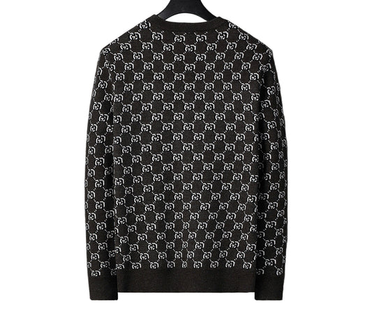 Gucci | Monogram Wool Knit Sweater | Dark Brown