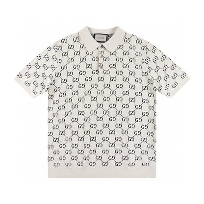 Gucci | Monogram Knit Polo | Ivory, Black & Contrast Trim Options