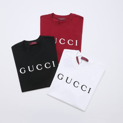 Gucci | Monogram Logo Tee | White, Red & Black