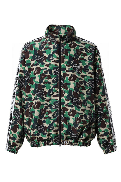 Camouflage jacket with stripes on a white background