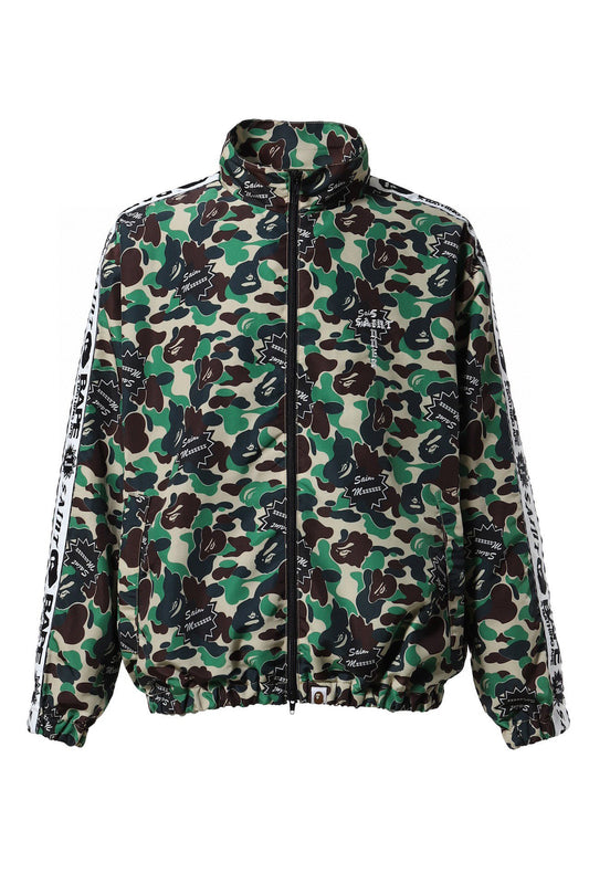 Camouflage jacket with stripes on a white background
