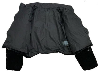 Prada | Convertible Cropped Velvet Down Jacket | Black