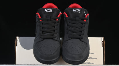 Nike x Supreme | SB Dunk Low “Black with Red Collar, 94 Heel”