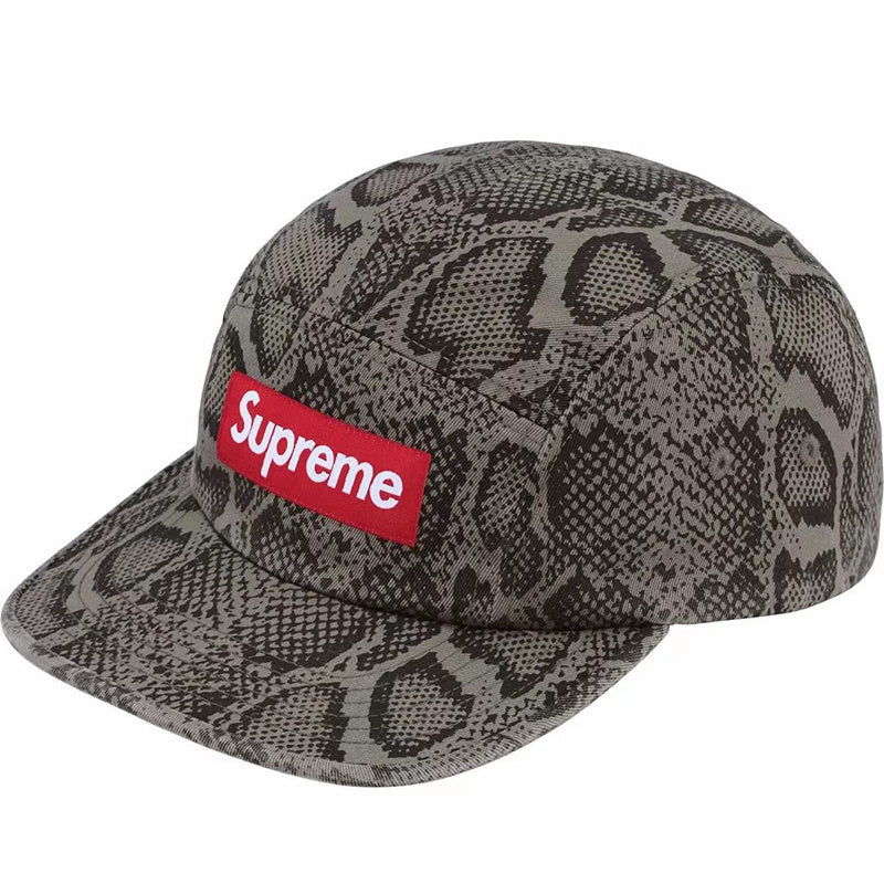 Supreme | Camp Cap | Snake Print Chino Twill