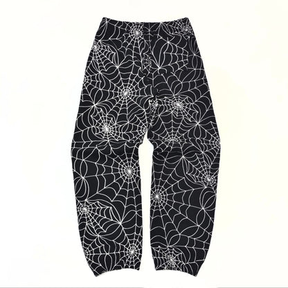 Sp5der | AOP Web Sweatpants | Black