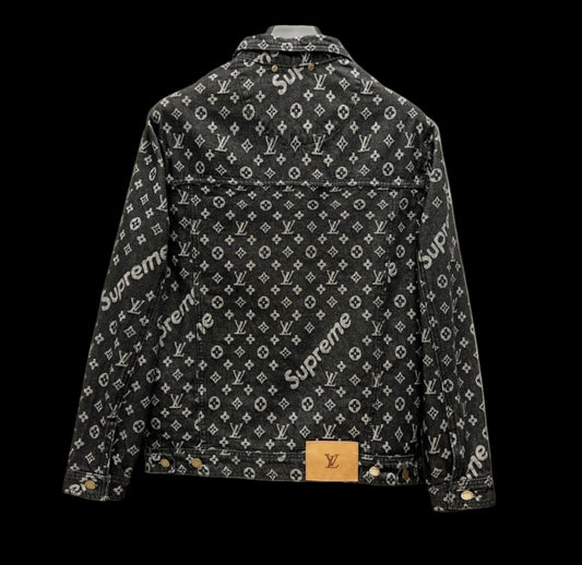 Supreme x Louis Vuitton | RARE 2017 DEADSTOCK | Monogram Denim Jacket | Black