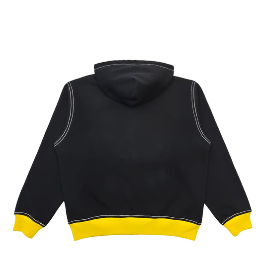 Sp5der | T&F Zip Hoodie Black Yellow