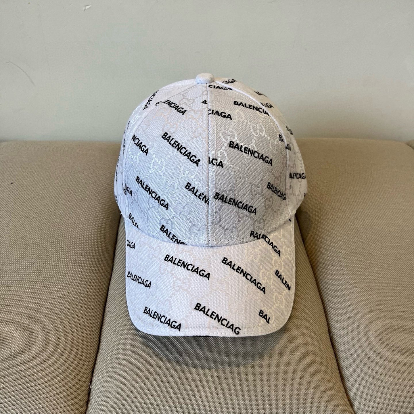 Balenciaga x Gucci | Hacker Project Monogram Baseball Cap | Beige, Black, Brown