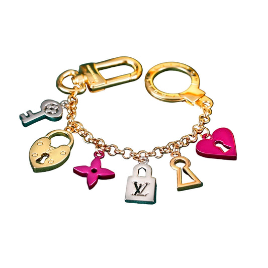 Louis Vuitton | Lock Me Strass Three-Tone Metal Bag Charm
