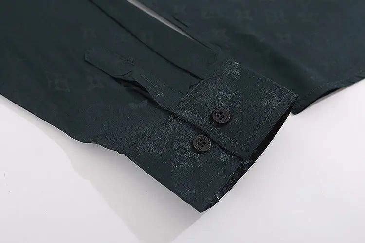 Louis Vuitton | Monogram Jacquard Button-Down Shirt | Black / Grey / White | Relaxed Fit Louis Vuitton